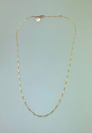 Bar and Circle Chain Necklace