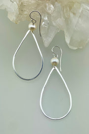 Fine Silver and Pearl Earrings