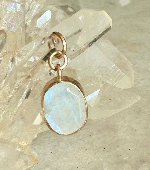 Rainbow Moonstone Blue Flash Pendant