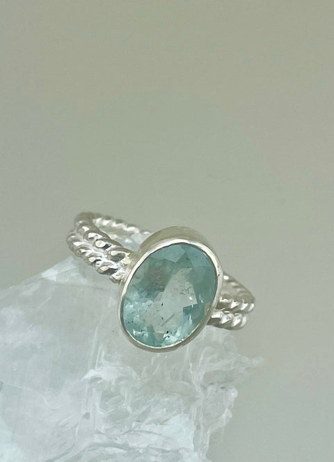 Aquamarine Athena Ring