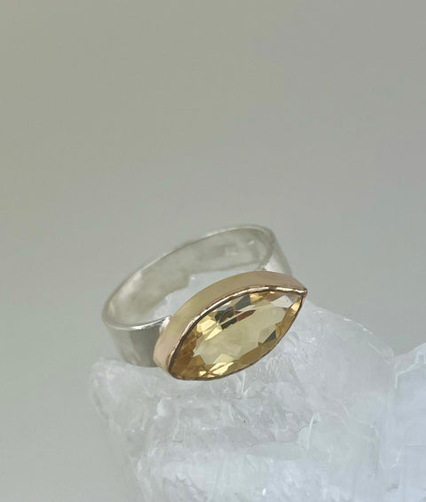Citrine Marquise Ring