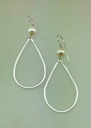 Fine Silver and Pearl Earrings