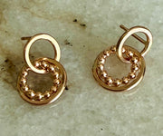 Gold Circles Post Earrings