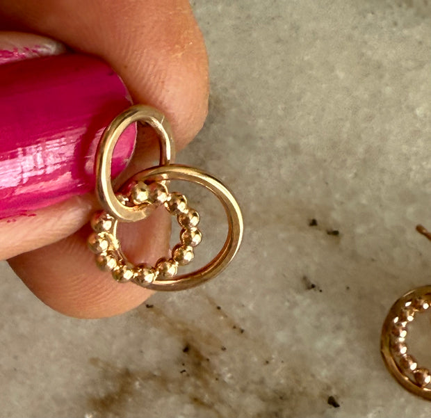 Gold Circles Post Earrings