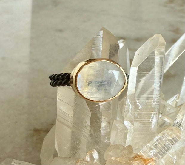 Athena Rainbow Moonstone Ring
