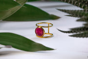 Chariot Ring with Pink Sapphire