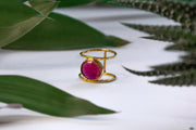 Chariot Ring with Pink Sapphire