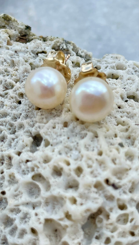 Potato Pearl Stud Earrings