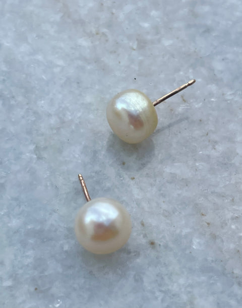 Potato Pearl Stud Earrings