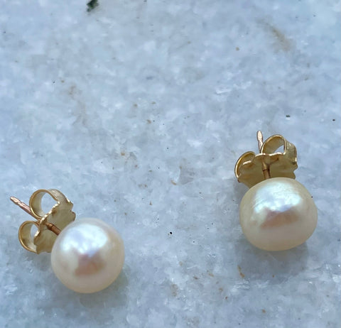 Potato Pearl Stud Earrings