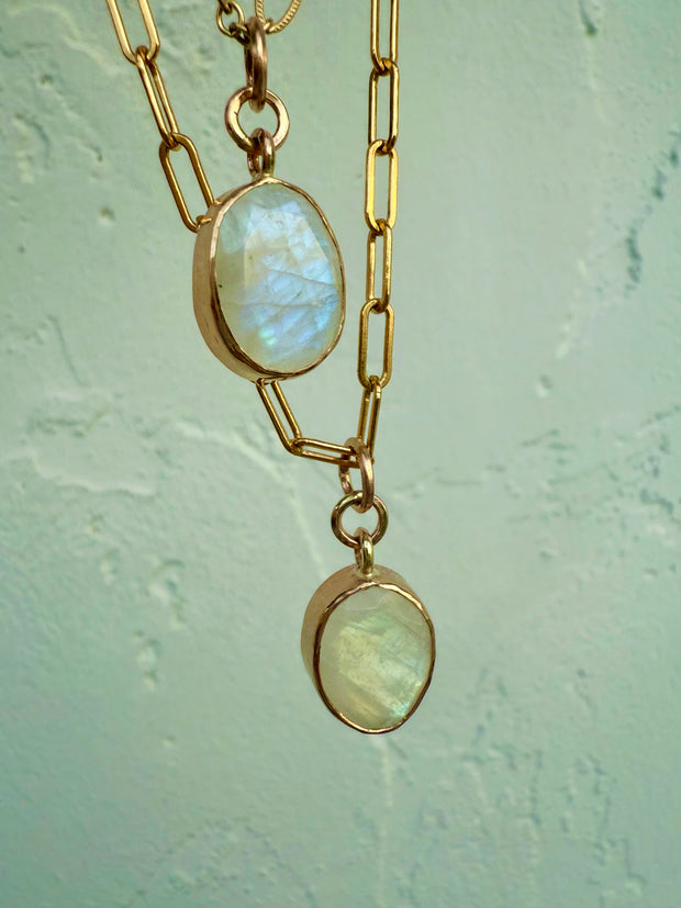 Rainbow Moonstone Blue Flash Pendant