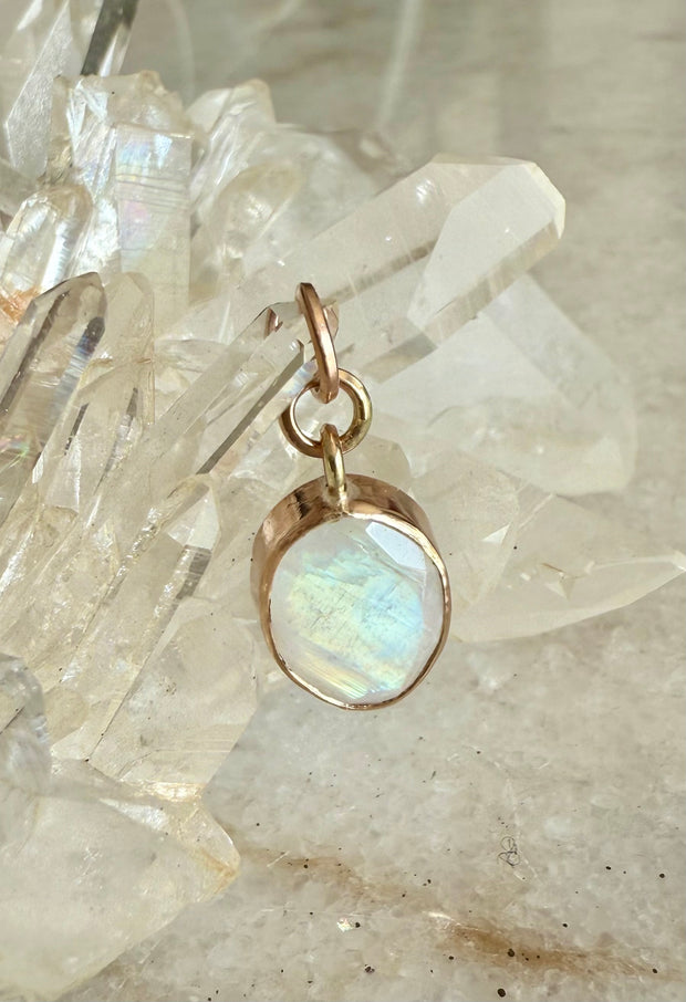 Golden Glow Rainbow Moonstone Pendant