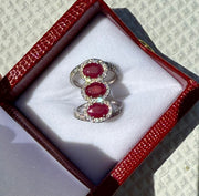 Ruby and Diamond Cocktail Ring