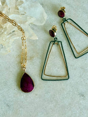 Geometric Earrings with Ruby