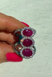 Ruby and Diamond Cocktail Ring