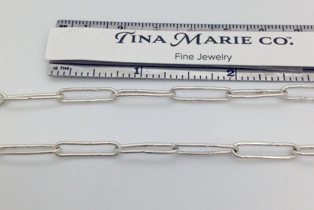 Fine Silver Paperclip Necklace