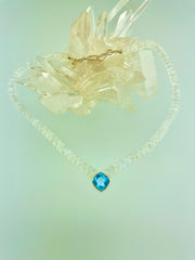 London Blue Topaz and Moonstone Necklace